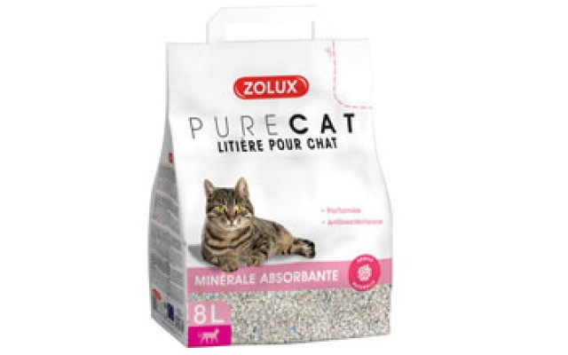 Purecat mineral absorbent litter - scented, anti-bacterial ref. 476 313