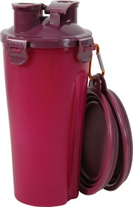 2-in-1 water bottle with bowls