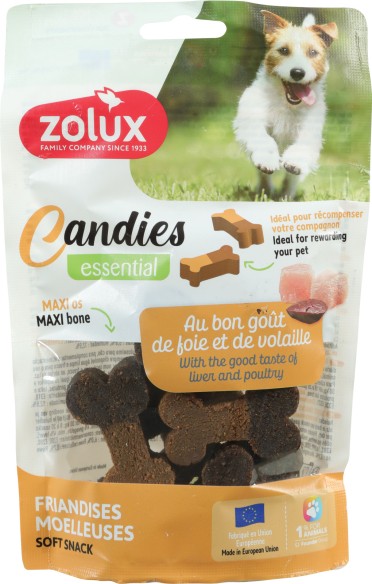 Large bone shaped CANDIES with liver and poultry