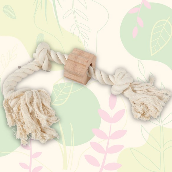 Wild rope toy with 3 knots