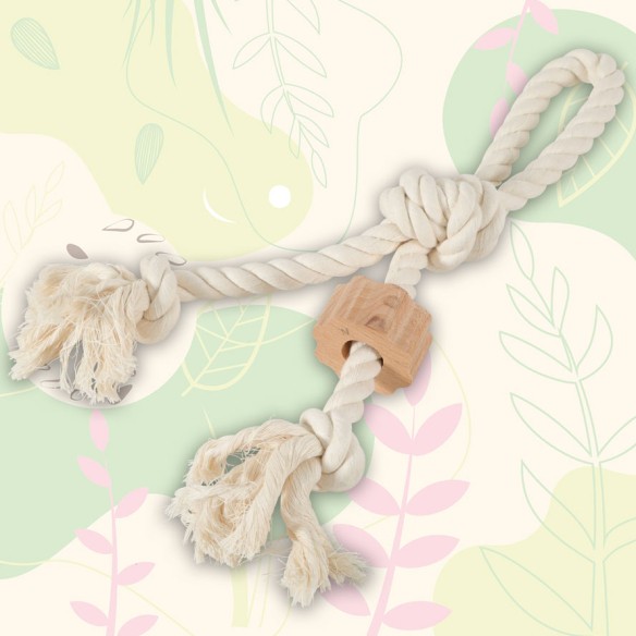 Wild rope toy with handle