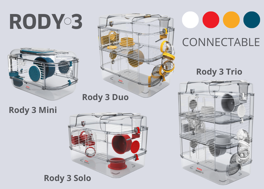 Cage Trio Rody 3 pour Hamster, trois étages - Zolux